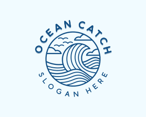 Ocean Tide Surfing logo design