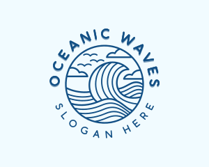 Ocean Tide Surfing logo design