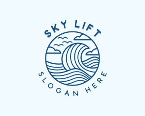 Ocean Tide Surfing logo design