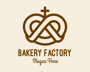 Pretzel Cross Bakery logo design