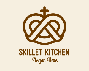 Pretzel Cross Bakery logo design