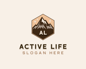 Mountain Peak Hiker  logo design