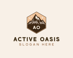 Mountain Peak Hiker  logo design