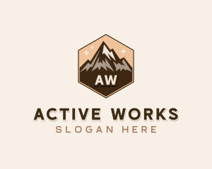 Mountain Peak Hiker  logo design