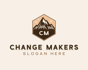 Mountain Peak Hiker  logo design