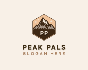 Mountain Peak Hiker  logo design