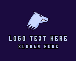 Angry Wolf Animal logo