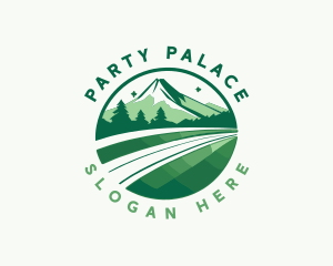 Hiking Mountain Peak Logo