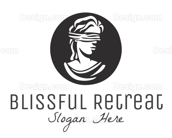 Blindfolded Woman Legal Justice Logo