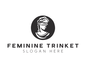 Blindfolded Woman Legal Justice logo design