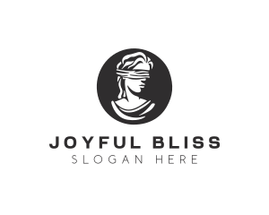 Blindfolded Woman Legal Justice logo design