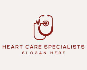 Cardiologist Heart Stethoscope logo