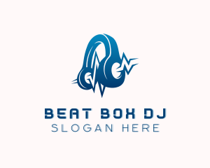 Music Headphones DJ logo design