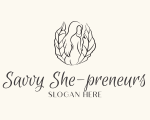 Organic Nude Woman Spa logo design