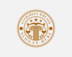 Courthouse Law Attorney logo design