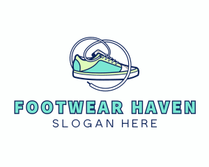 Sneakers Activewear Shoe logo design