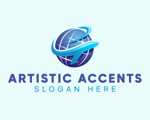 Travel Airline Globe logo design