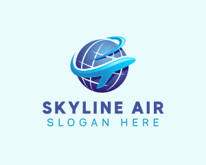 Travel Airline Globe logo design