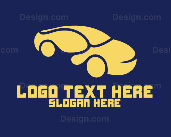 Curvy Yellow Car Logo