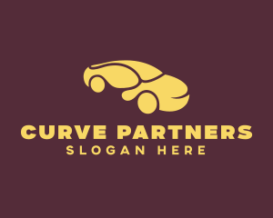 Curvy Yellow Car logo