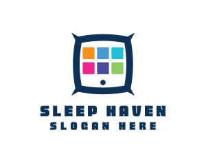 Pillow App TV logo design