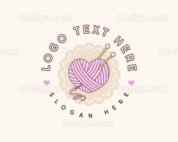 Crafty Heart Knitting Logo