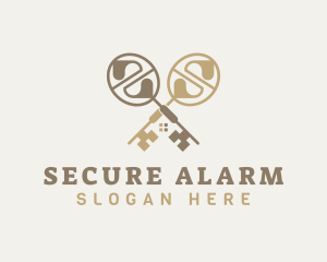 Secure House Key logo design