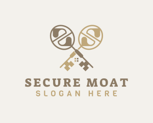 Secure House Key logo design