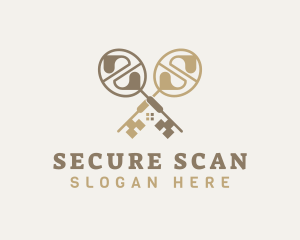 Secure House Key logo design