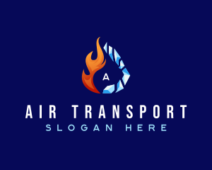 Hot Cold Thermal Ventilation logo design