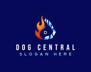 Hot Cold Thermal Ventilation logo design