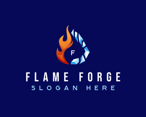 Hot Cold Thermal Ventilation logo design