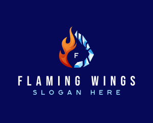 Hot Cold Thermal Ventilation logo design