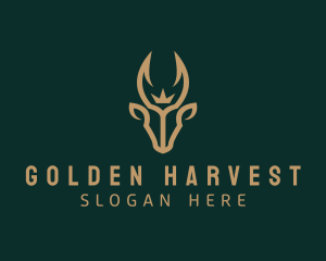 Golden Crown Goat logo design