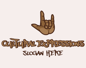 Hiphop Hand Symbol logo
