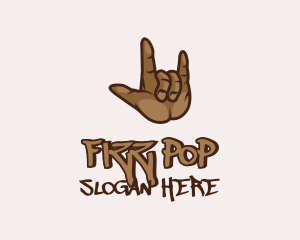 Hiphop Hand Symbol logo design