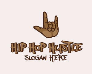 Hiphop Hand Symbol logo