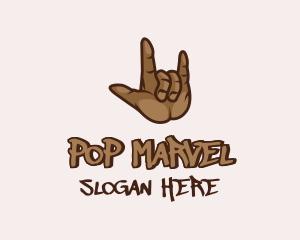 Hiphop Hand Symbol logo design