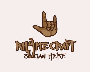 Hiphop Hand Symbol logo