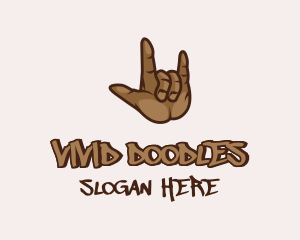 Hiphop Hand Symbol logo design