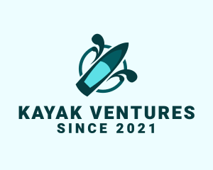Kayak Water Wave logo