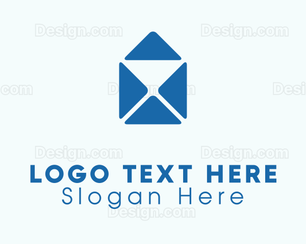 Blue Mail Envelope Logo