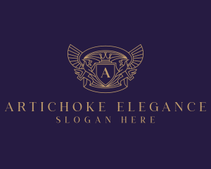 Elegant Griffin Heraldry logo design