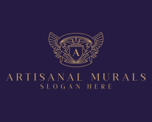 Elegant Griffin Heraldry logo design