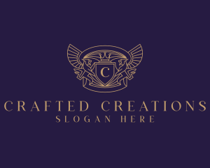 Elegant Griffin Heraldry logo design