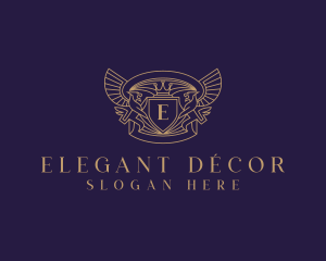 Elegant Griffin Heraldry logo design