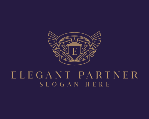 Elegant Griffin Heraldry logo design