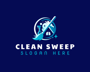 Cleaning Maintenance Janitorial logo design