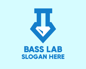 Blue Lab Flask Diamond logo design