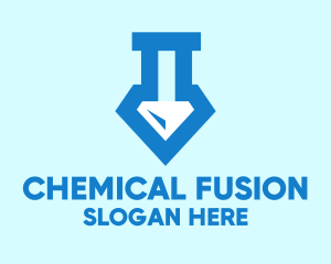 Blue Lab Flask Diamond logo design